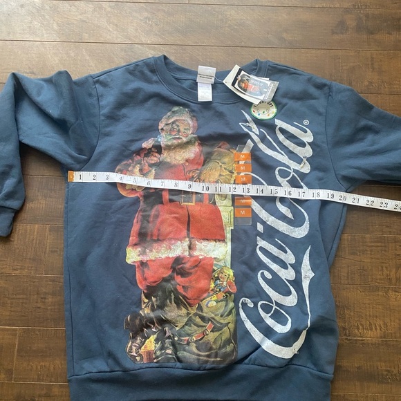 Freeze Blue Coca Cola Santa Crewneck Sweater - Picture 7 of 10